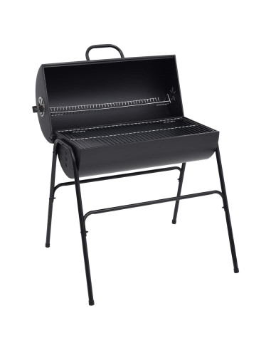 Griglia a Barile con 2 Griglie di Cottura 3 pz 80 x 73 x 90 cm