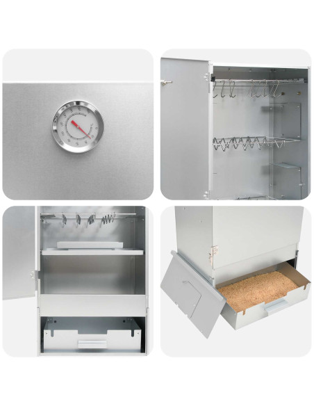 Forno Affumicatore 3 pz 44,5 x 29 x 110 cm Acciaio zincato