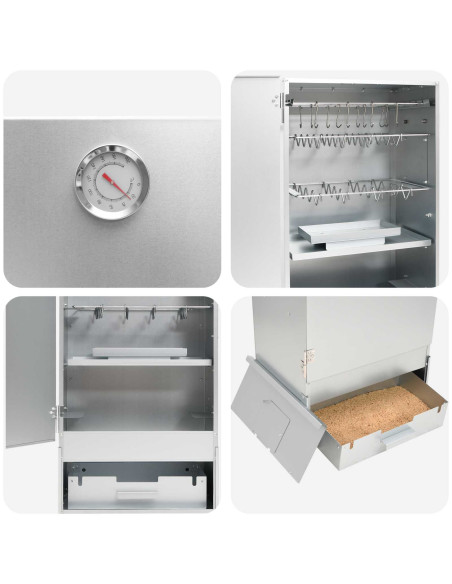 Forno Affumicatore 3 pz 44,5 x 29 x 83 cm Acciaio zincato