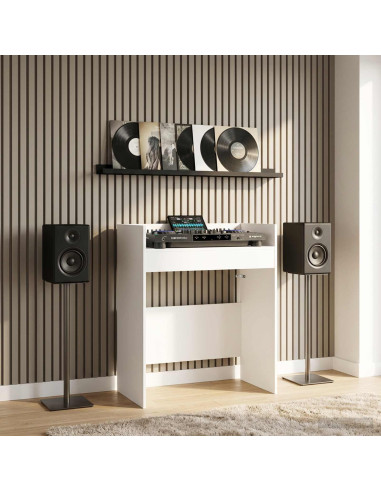 Tavolo DJ Bianco 102 x 45 x 102 cm Legno ingegnerizzato