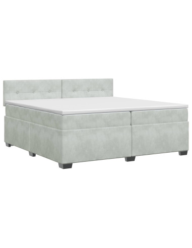 Letto box spring con materasso Grigio Chiaro 200 x 200 cm