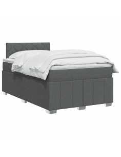Letto box spring con materasso Grigio Scuro 120 x 190 cm 2