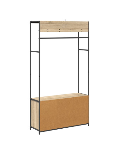 Appendiabiti con panca per scarpe Rovere Sonoma