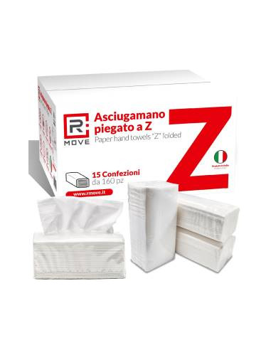 RMove Asciugamano Carta Piegato a Z per Dispenser 15 cnf da 160pz