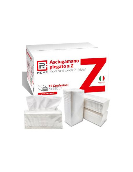 RMove Asciugamano Carta Piegato a Z per Dispenser 15 cnf da 160pz