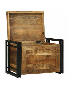 Scatola di Stoccaggio 60 x 40 x 41 cm Legno di mango massello 2