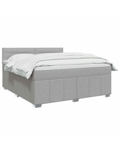 Letto box spring con materasso Grigio Chiaro 140 x 200 cm 2