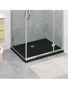 Vassoio base doccia con punti 90 x 70 x 4 cm ABS Nero
