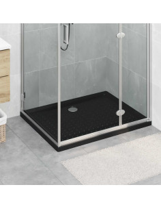 Vassoio base doccia con punti 100 x 80 x 4 cm ABS Nero