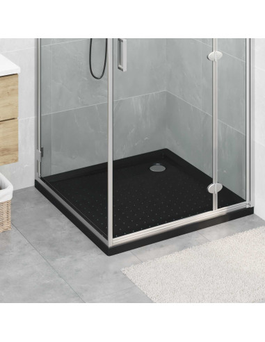 Vassoio base doccia con punti 90 x 90 x 4 cm ABS Nero
