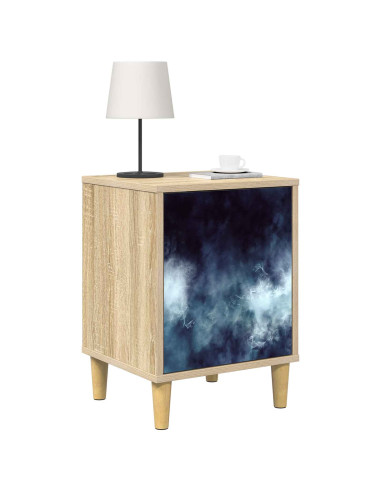 Armadio da Notte RAALTE 2 pz Rovere Sonoma 36 x 33 x 50 cm