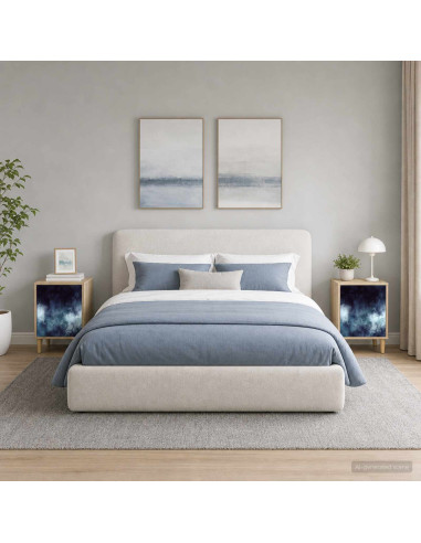 Armadio da Notte RAALTE 2 pz Rovere Sonoma 36 x 33 x 50 cm