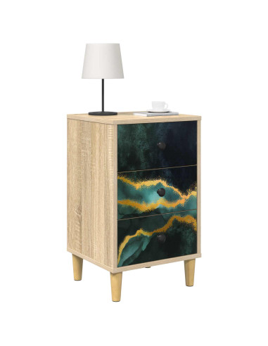 Armadio da Notte WIJHE 2 pz Rovere Sonoma 36 x 33 x 60 cm