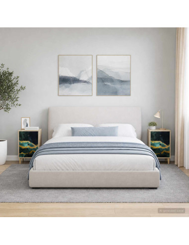 Armadio da Notte WIJHE 2 pz Rovere Sonoma 36 x 33 x 60 cm