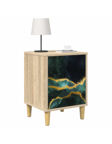 Armadio da Notte WIJHE 2 pz Rovere Sonoma 36 x 33 x 50 cm