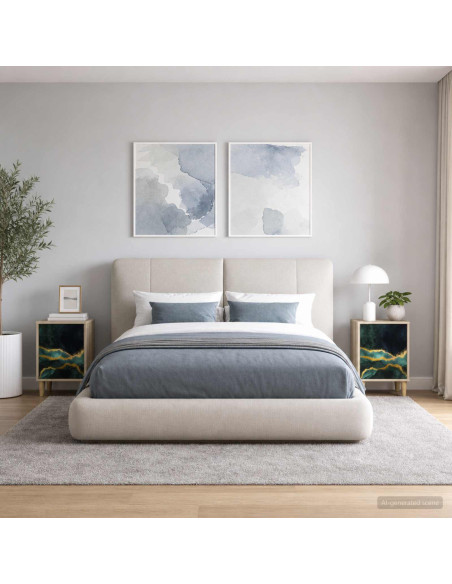Armadio da Notte WIJHE 2 pz Rovere Sonoma 36 x 33 x 50 cm