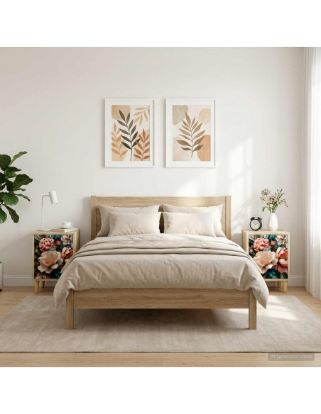 Armadio da Notte BORNE 2 pz Rovere Sonoma 36 x 33 x 50 cm