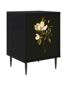 Armadio da Notte BREMEN Rovere Nero 36 x 33 x 51 cm