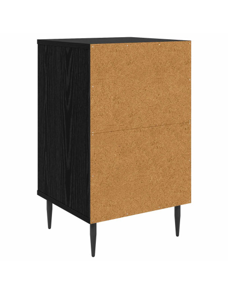 Armadio da Notte BORNE Rovere Nero 36 x 33 x 61 cm