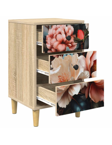 Armadio da Notte BORNE Rovere Sonoma 36 x 33 x 60 cm