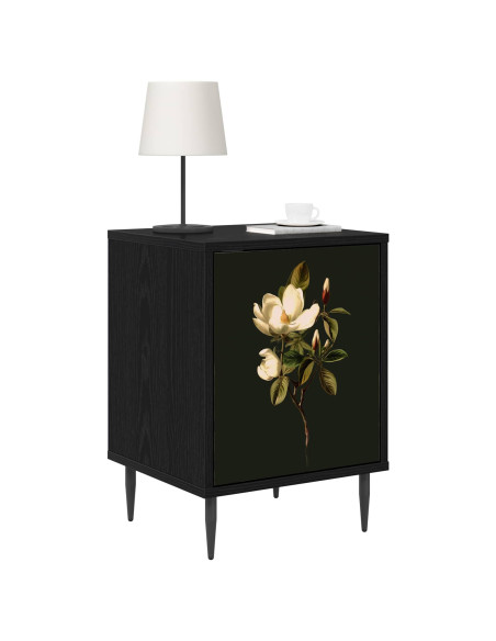 Armadio da Notte BREMEN Rovere Nero 36 x 33 x 51 cm
