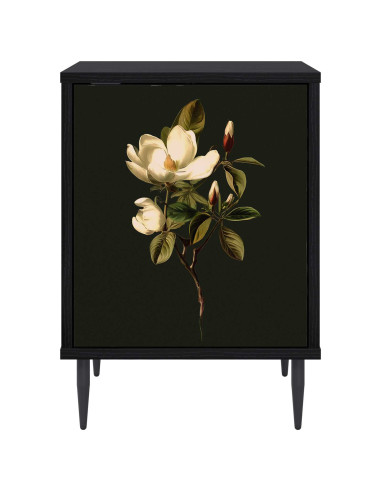 Armadio da Notte BREMEN Rovere Nero 36 x 33 x 51 cm