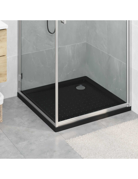 Vassoio base doccia con punti 80 x 80 x 4 cm ABS Nero