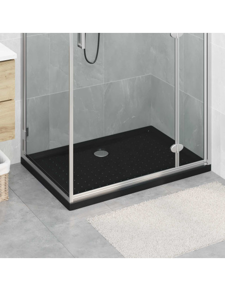 Vassoio base doccia con punti 100 x 70 x 4 cm ABS Nero