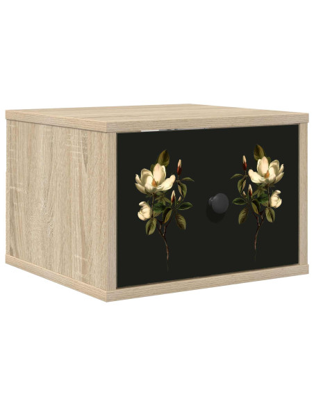 Mobiletto da comodino a parete BREMEN Rovere Sonoma