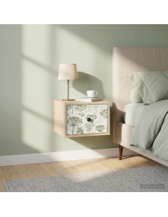 Mobiletto da comodino a parete GOTHA 2 pz Rovere Sonoma