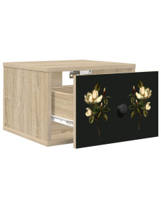 Mobiletto da comodino a parete BREMEN Rovere Sonoma 2