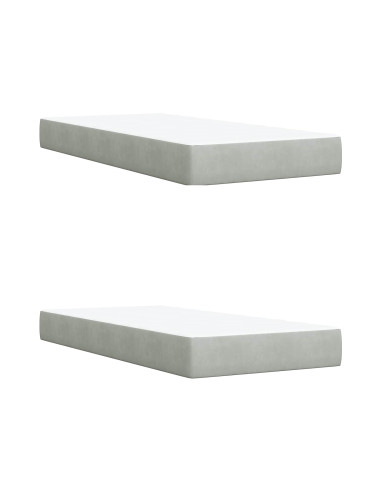 Letto box spring con materasso Grigio Chiaro 200 x 200 cm