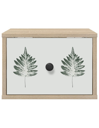 Mobiletto da comodino a parete HANAU Rovere Sonoma