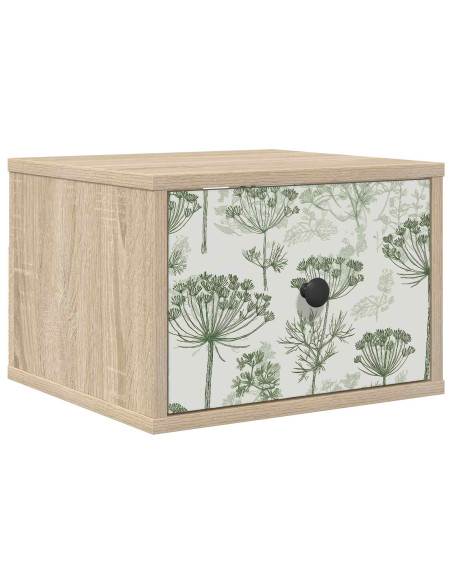 Mobiletto da comodino a parete GOTHA Rovere Sonoma