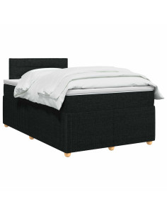 Letto box spring con materasso Nero 120 x 190 cm Tessuto 2