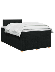 Letto box spring con materasso Nero 120 x 200 cm Tessuto 2