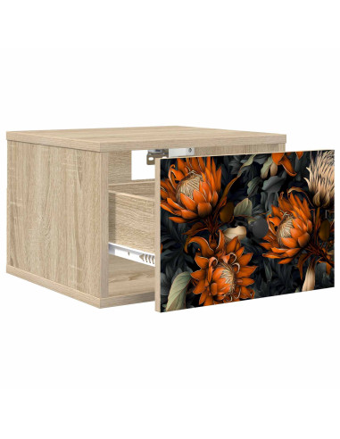 Mobiletto da comodino a parete LOCHEM Rovere Sonoma