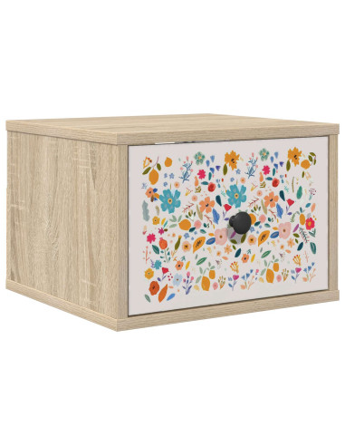 Mobiletto da comodino a parete MAINZ Rovere Sonoma