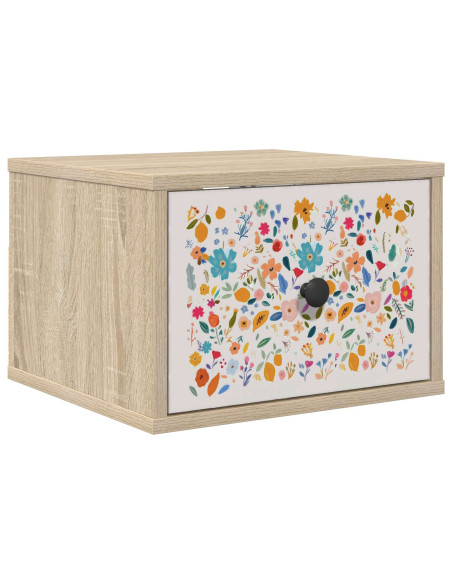 Mobiletto da comodino a parete MAINZ Rovere Sonoma
