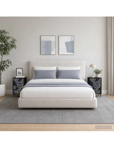 Armadio da Notte DOKKUM 2 pz Rovere Nero 36 x 33 x 61 cm