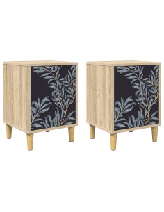 Armadio da Notte DOKKUM 2 pz Rovere Sonoma 36 x 33 x 50 cm 2