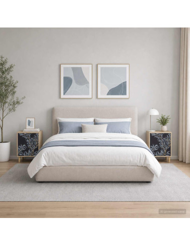 Armadio da Notte DOKKUM 2 pz Rovere Sonoma 36 x 33 x 50 cm
