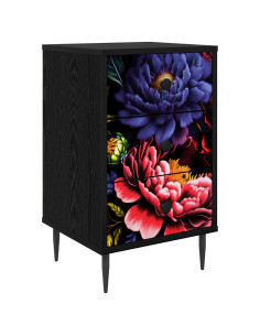 Armadio da Notte KIEL Rovere Nero 36 x 33 x 61 cm