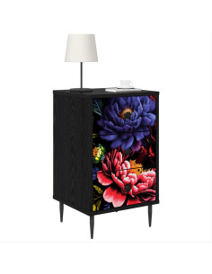 Armadio da Notte KIEL Rovere Nero 36 x 33 x 61 cm 2