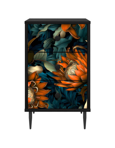 Armadio da Notte LOCHEM Rovere Nero 36 x 33 x 61 cm