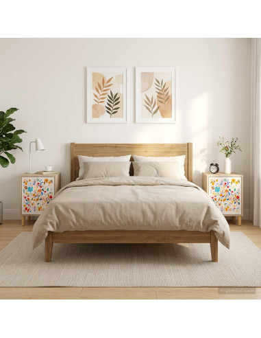 Armadio da Notte MAINZ 2 pz Rovere Sonoma 36 x 33 x 50 cm