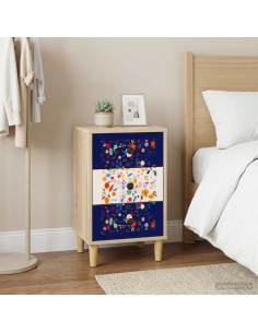 Armadio da Notte MAINZ 2 pz Rovere Sonoma 36 x 33 x 60 cm