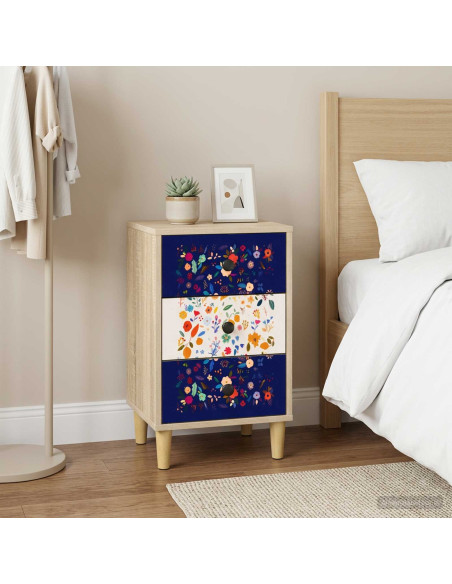 Armadio da Notte MAINZ 2 pz Rovere Sonoma 36 x 33 x 60 cm