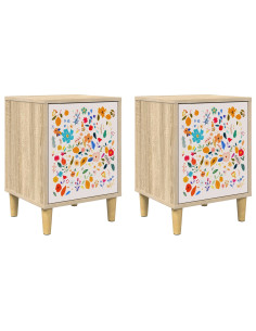 Armadio da Notte MAINZ 2 pz Rovere Sonoma 36 x 33 x 50 cm 2