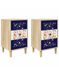 Armadio da Notte MAINZ 2 pz Rovere Sonoma 36 x 33 x 60 cm 2